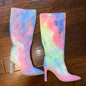Jeffery Campbell Tie-dye Heeled Boots
